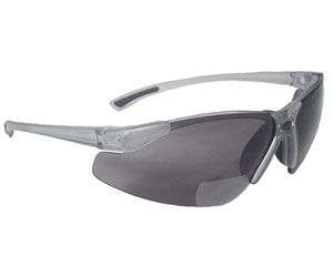 Safety Glasses, Body Armor 3100 Series, Bi-Focal, Smoke, 2.5 Diopter - Latex, Supported